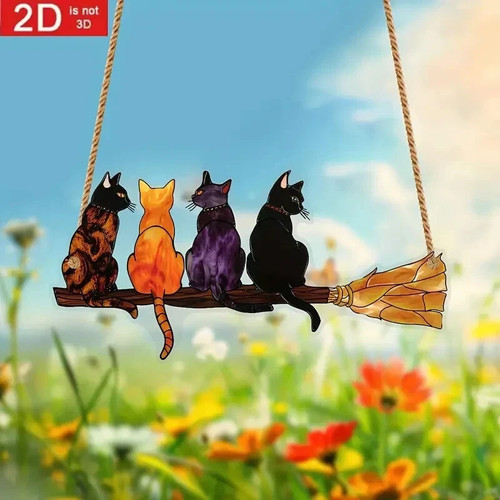 Witches broom cats shaped - broom,