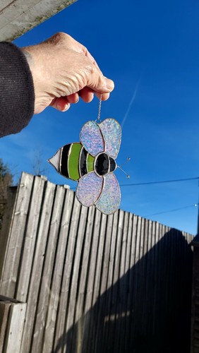 Stained glass bumble - stained,