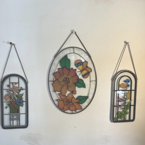 Stained glass window hangings - window,