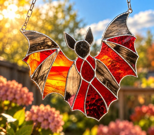 Stained glass suncatcher - glass,