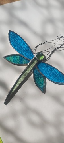 Dragonfly stained glass - stained,