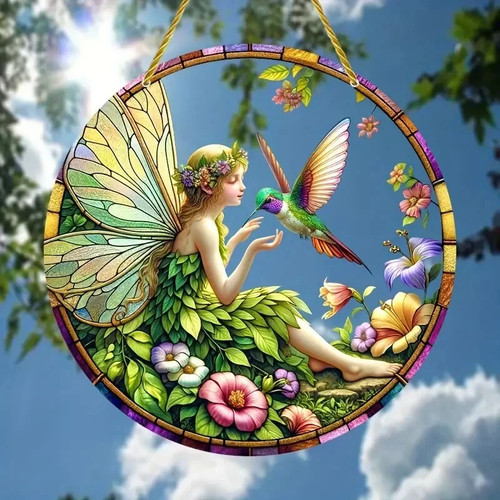 Fairy and hummingbird - fairy,