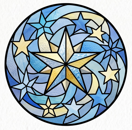 Celestial stained glass - celestial,