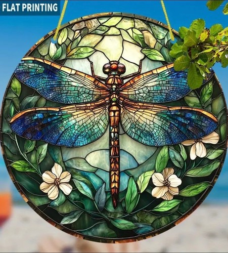 Dragonfly suncatcher stained - dragonfly,