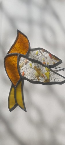 Bird stained glass - bird, hanging