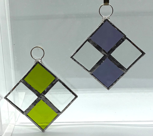F055 stained glass suncatcher - stained,