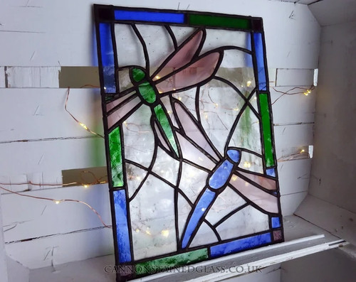 Dragonfly stained glass - stained,