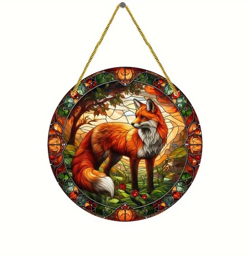 Stunning colourful fox 15cm - colourful,
