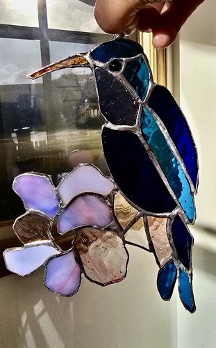 Stained glass kingfisher bird - kingfisher,