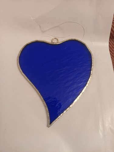 Handmade blue stained glass - blue, 4