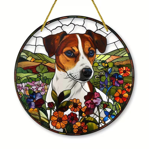 Jack russell dog suncatcher - russell,