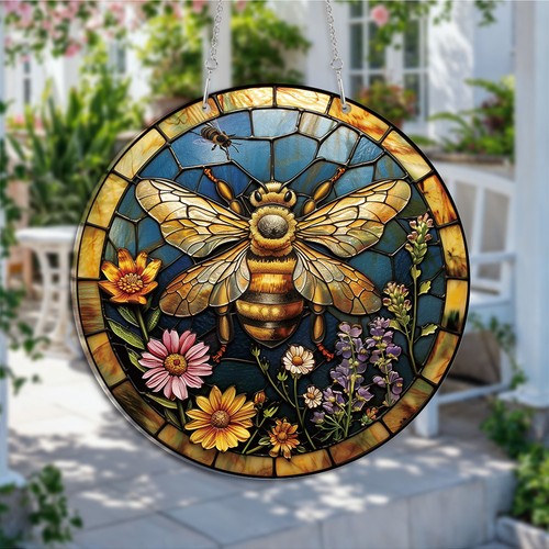 Bumble bee suncatcher - bee, stained