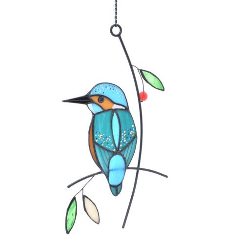 Kingfisher stained glass - kingfisher,