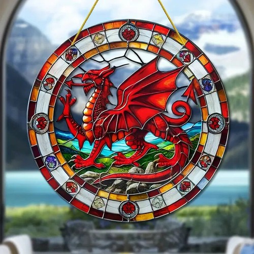 Welsh dragon wales suncatcher - welsh,