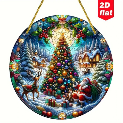Christmas tree santa reindeer - christmas,