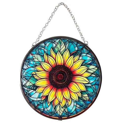 Inch sunflower stained glass - 6-inch,