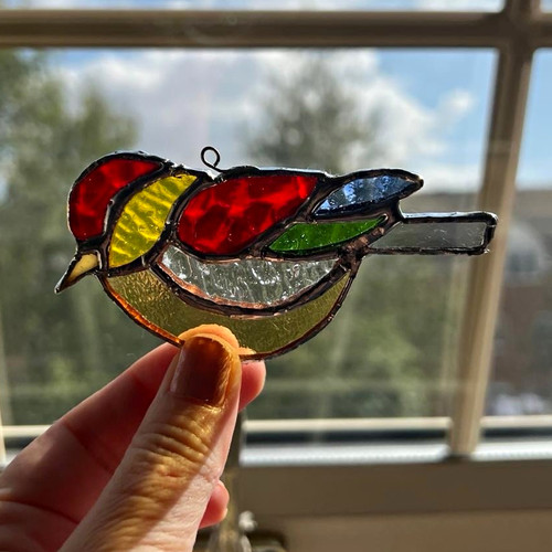 Handmade bird stained glass - handmade,