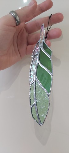 Stained glass feather - stained,