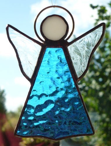 Stained glass angel handmade - stained,