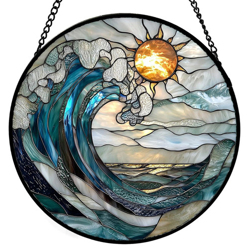 Stained glass suncatcher - glass,