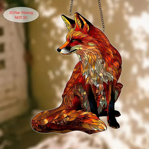 Sitting fox shaped design - sitting,