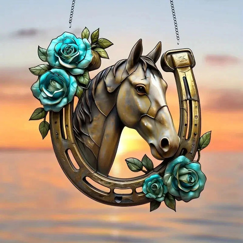 Horse shoe luck - shoe, rose