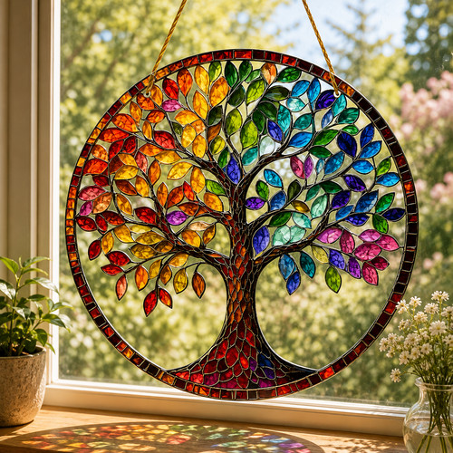Tree life acrylic - tree,