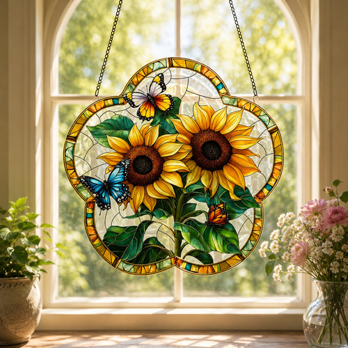 Sunflowers butterflies - &,