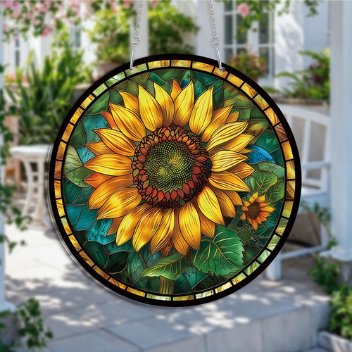 Sunflower blossom suncatcher - sunflower,