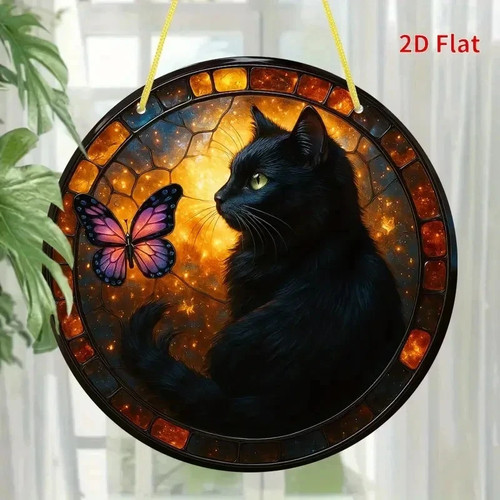 Black cat butterfly - cat, vibrant