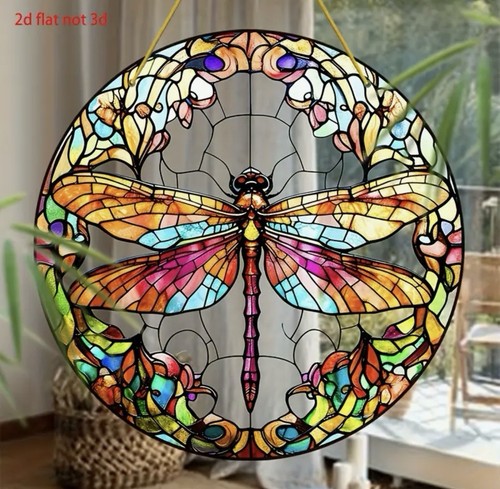 Dragonfly suncatcher stained - -,