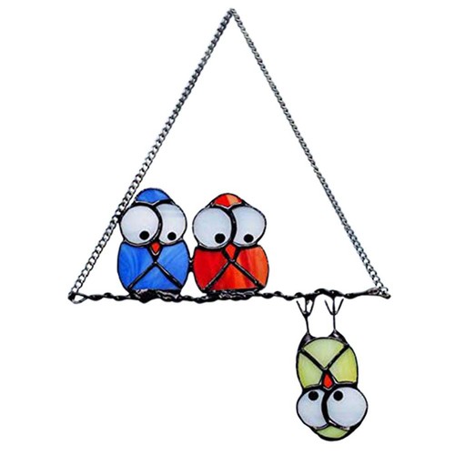 Stained glass owl suncatcher - owl,
