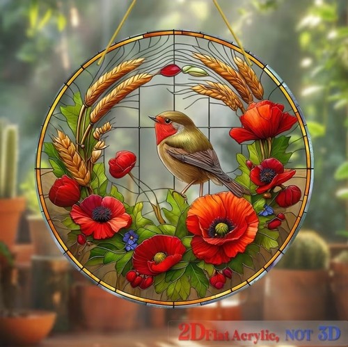 Robin poppies flowers - robin,