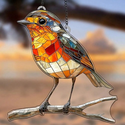 Large robin bird twig - robin,