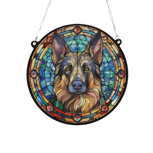 German shepherd stained - german,