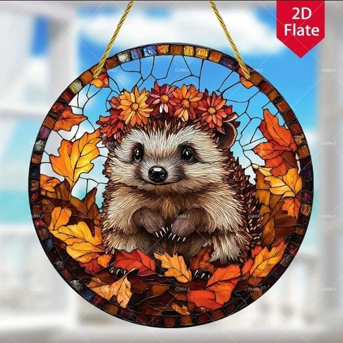 Hedgehog suncatcher hanging - suncatcher,