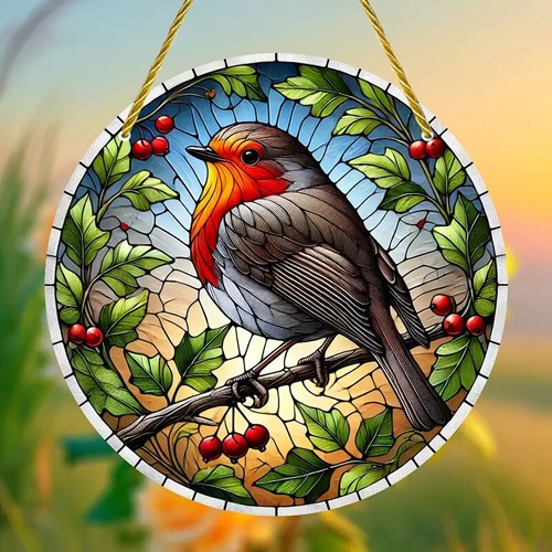 Robin bird holly ivy - bird,