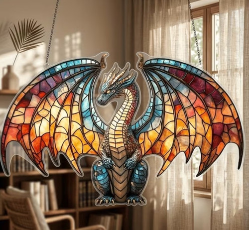 Dragon dreamcatcher suncatcher - dreamcatcher,