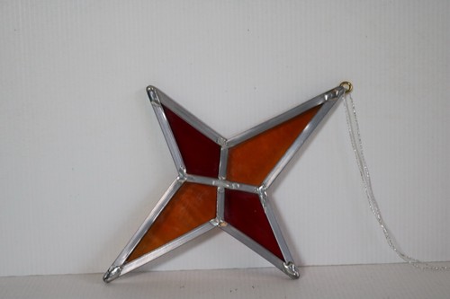 Stained glass star suncatcher - stained,