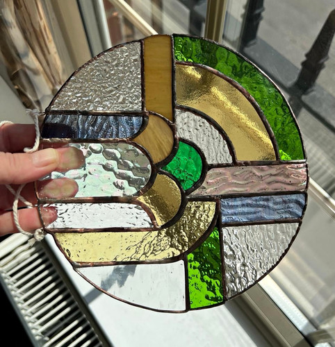 Handmade round geometric - handmade,