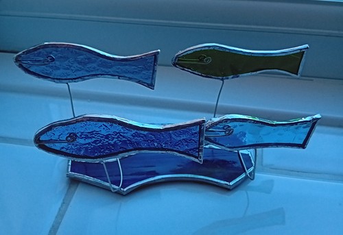 Stained glass suncatcher - , fish